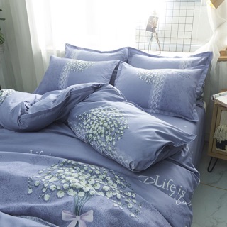 Bộ Drap & Chăn Phao Cotton Poly Hoa Baby