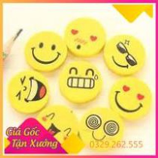 Vỉ 4 viên tẩy gôm hình mặt cười , Bộ 4 tẩy bút chì hình mặt cười , gôm tẩy chì hình mặt cười