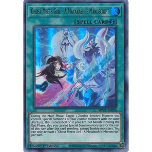 Thẻ bài Yugioh - TCG - Ghost Meets Girl - A Mayakashi's Manuscript / MP21-EN026'