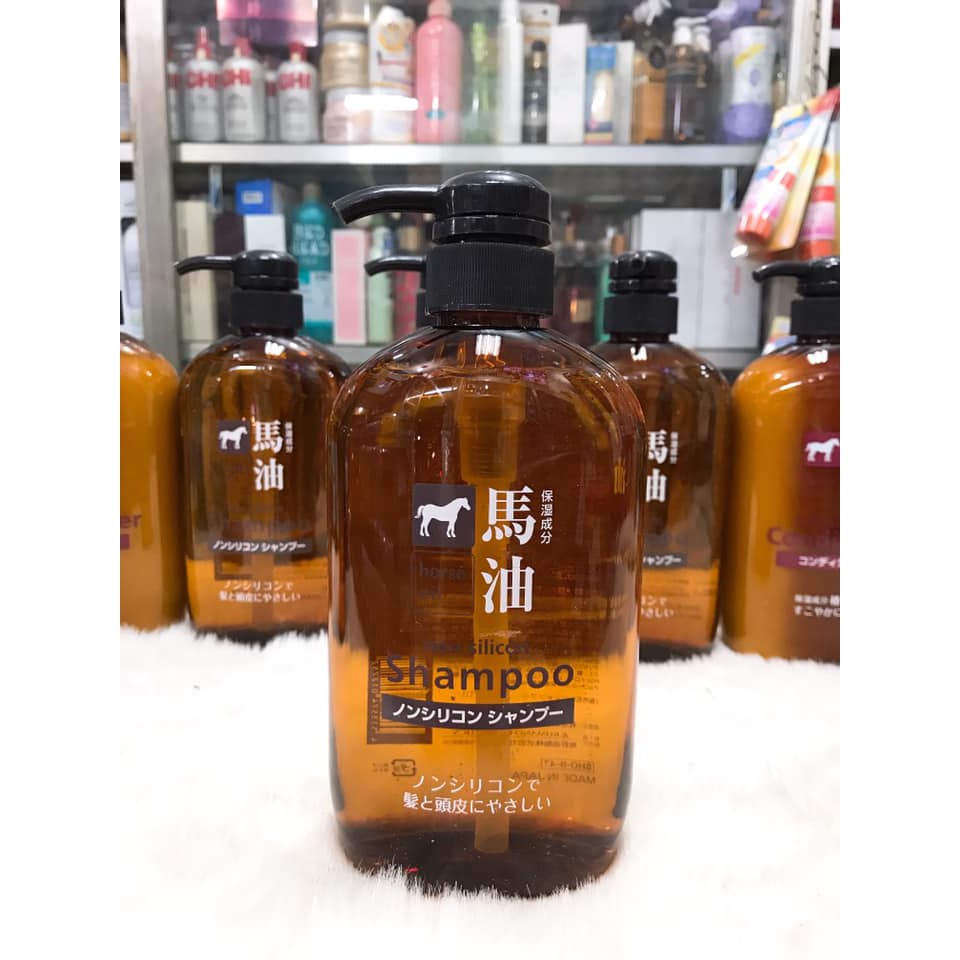 {Chính hãng - Ảnh thật} Dầu Gội - Dầu Xả Mỡ Ngựa Nhật Bản Horse Oil Moisture Shampoo - Conditioner 600ml