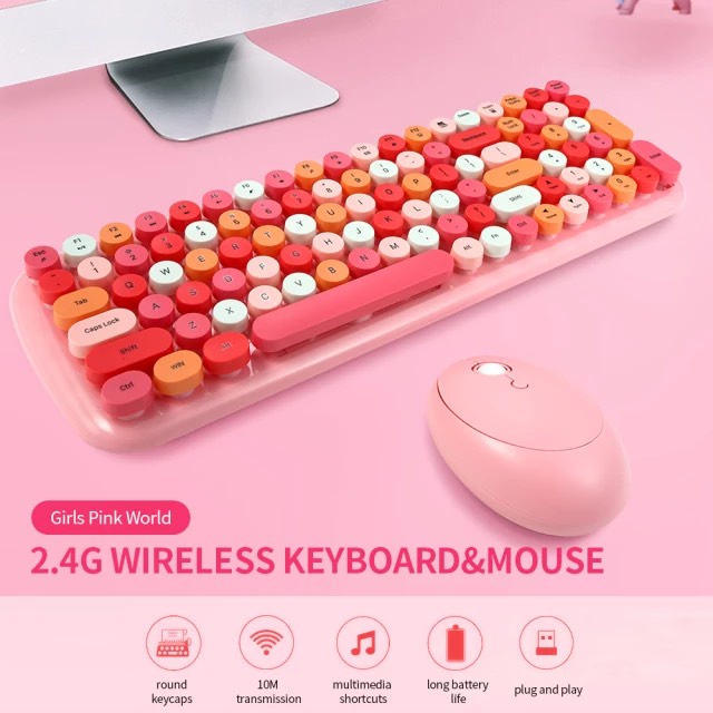 Mofii candy Xr | Bộ bàn phím và chuột không dây MOFII CANDY XR dùng cho PC laptop Tivi macbook và điện thoại ipad