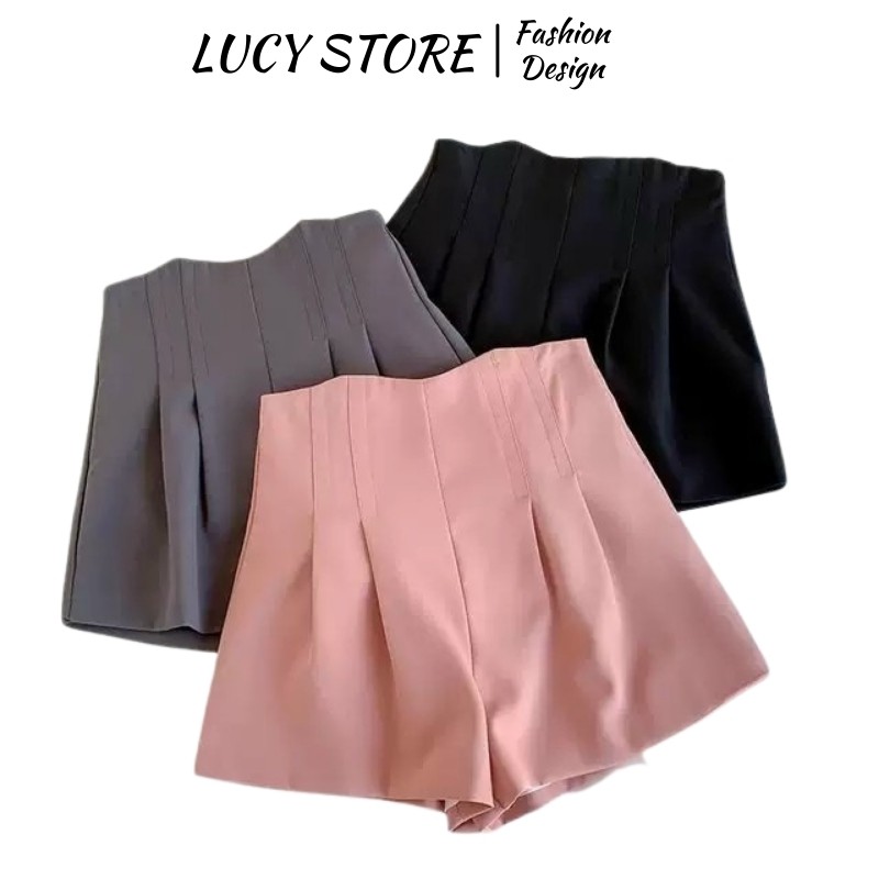 Quần Short Nữ Lưng Cao Quần Sooc Cạp Cao Gen Bụng Hottrend Lucy Store MS39