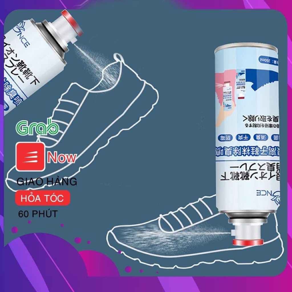 Chai xịt khử mùi Giày, Dép, Mũ bảo hiểm Nano Bạc diệt khuẩn, diệt nấm mốc, chống hôi hiệu quả đến 24h
