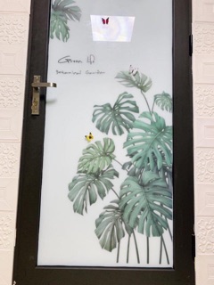 Decal dán tường lá cọ Hàn quốc