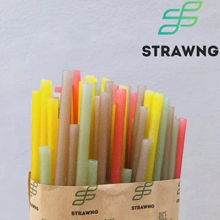 COMBO 100 ỐNG HÚT GẠO TỰ HUỶ MÀU MIX PHI 6mm