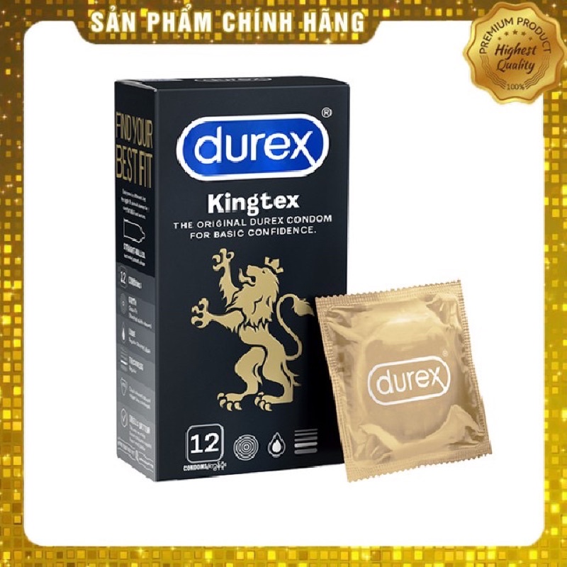 Bao cao su chính hãng hộp 12c Durex Kingtex