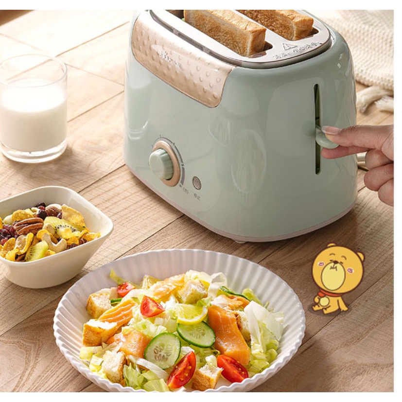 Máy nướng bánh mì Bear DSL-601, làm bánh mì lát, máy làm bữa sáng tiện lợi, độ bền cao