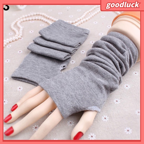 Găng tay dài hở ngón thời trang tùy chọn màu sắc cho nữ