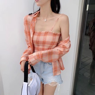 🌻SET SƠ MI KẺ (ÁO DÂY nhúng + SƠ MI) chat để chọn mẫu