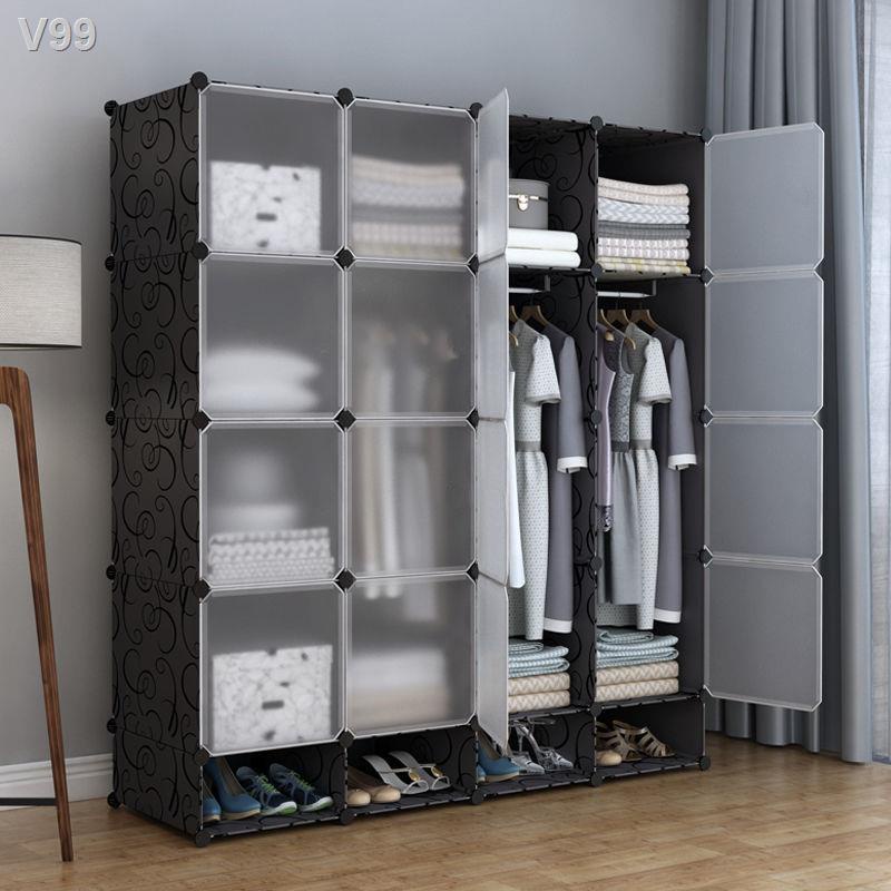 HutingTủ quần áo đơn giản đồ nội thất phòng ngủ vách ngăn cửa trượt lưu trữ tạo tác táo bạo dày cho thuê nhựa