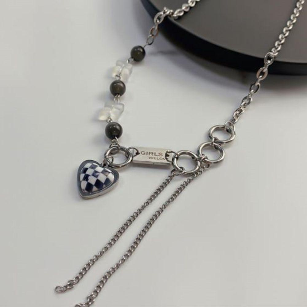 Vòng cổ Chuỗi Hạt Mặt Hình Trái Tim / Bướm Phong Cách Hip Hop Hàn Quốc Thời Trang