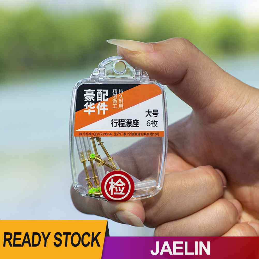 Bộ 6 Phao Nổi Câu Cá Bằng Silicone Đầu Đồng