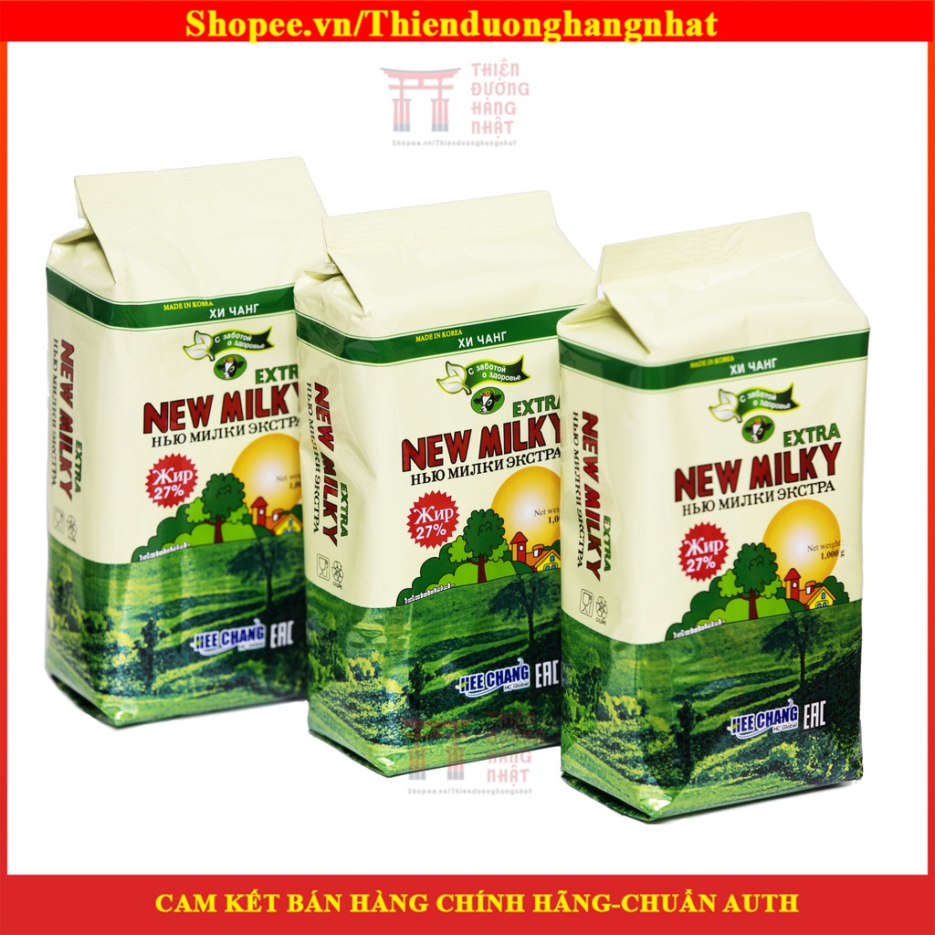 Sữa béo Nga New Extra Milky, sữa tươi cô đặc dạng bột giúp tăng cân, tốt cho sức khỏe gói 1Kg