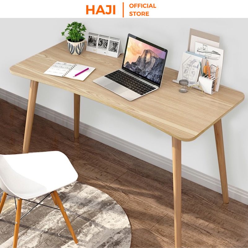 Bàn học chân gỗ sồi chắc chắn mặt bàn rộng rãi, chịu lực tốt, kiểu dáng hiện đại  thương hiệu HAJI