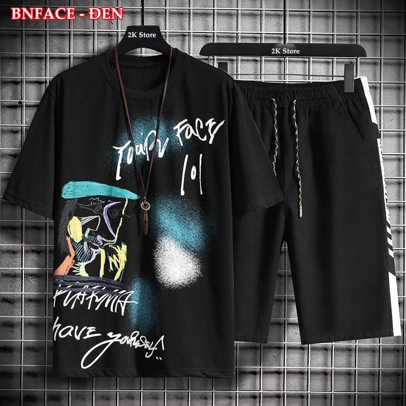 đồ bộ nam .Bộ nam unisex phong cách Hàn quốc mã BN face