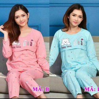 Bộ đồ bầu kết hợp sau sinh 2 in 1 ( quần có chỉnh chun )