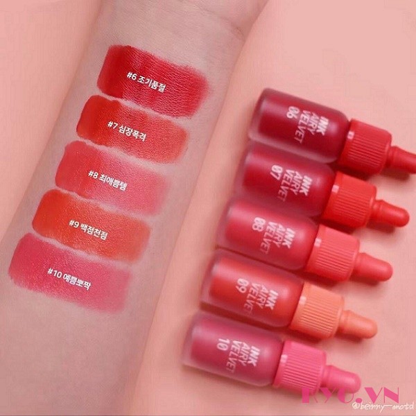 Son Peripera Ink Airy Velvet Lip Tint Mới (Từ màu 01 đến màu 10)