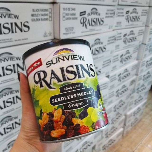[Siêu Rẻ] Nho Khô Raisins Mỹ Jumbo Size Mix 4 Loại Nho Của Sunview - Nho Khô Xịn Giá Tốt Nhất Tết 2021