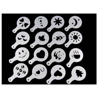 Bộ stencil 16 tấm rắc bột mini