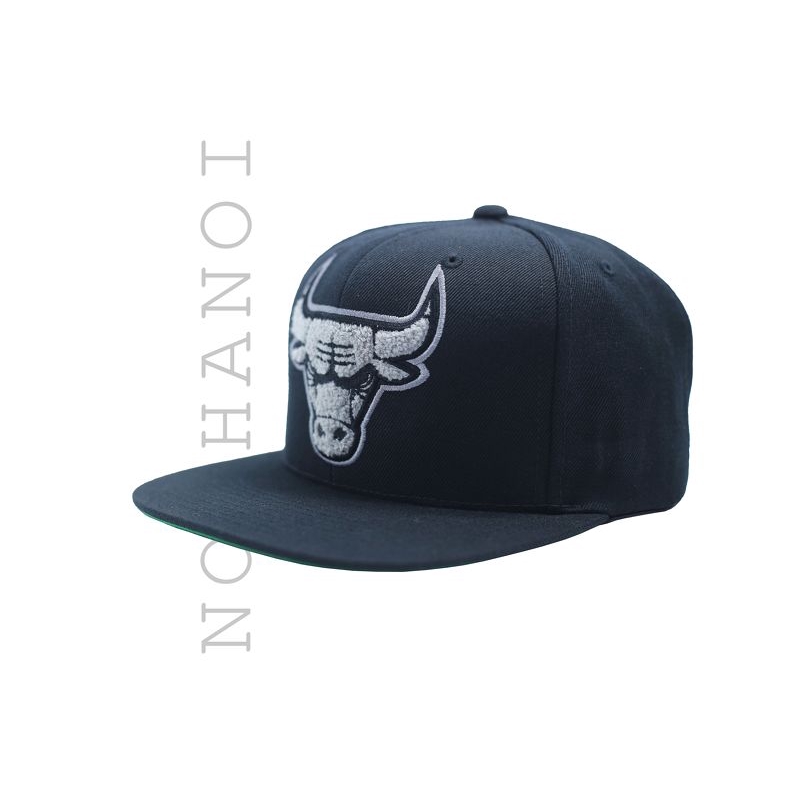 Mũ nón snapback M&N Chicago Bulls đen chính hãng 491