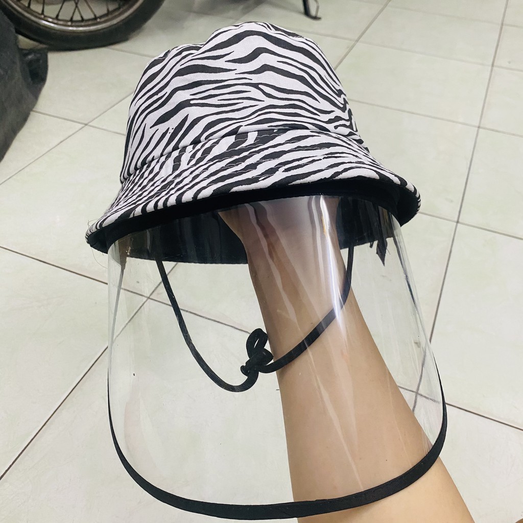 Mũ Chống Giọt Bắn Cho Bé Mũ Bucket Bò Sữa Jussy Fashion Kiểu Dáng Nón Kèm Kính Chắn Gió, Che Bụi Cho Bé Từ 2-5 Tuổi
