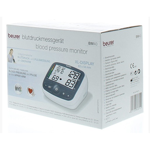 Máy đo huyết áp bắp tay Beurer BM40, giá bao gồm adapter (Bảo hành 36 tháng)