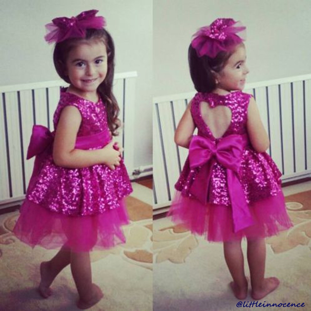 ❤XZQ-Fashion Princess Kids Baby Girls Sequins Dress Party Dress Wedding Gown Formal Dresses