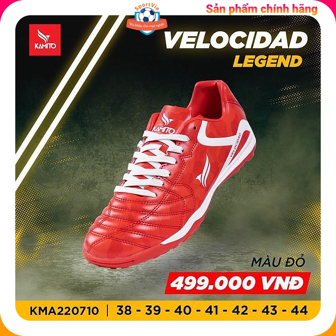 [CHÍNH HÃNG] Giày Kamito VELOCIDAD LEGEND TF - Giày bóng đá đế đinh dăm dùng cho sân cỏ nhân tạo cao cấp, bền đẹp