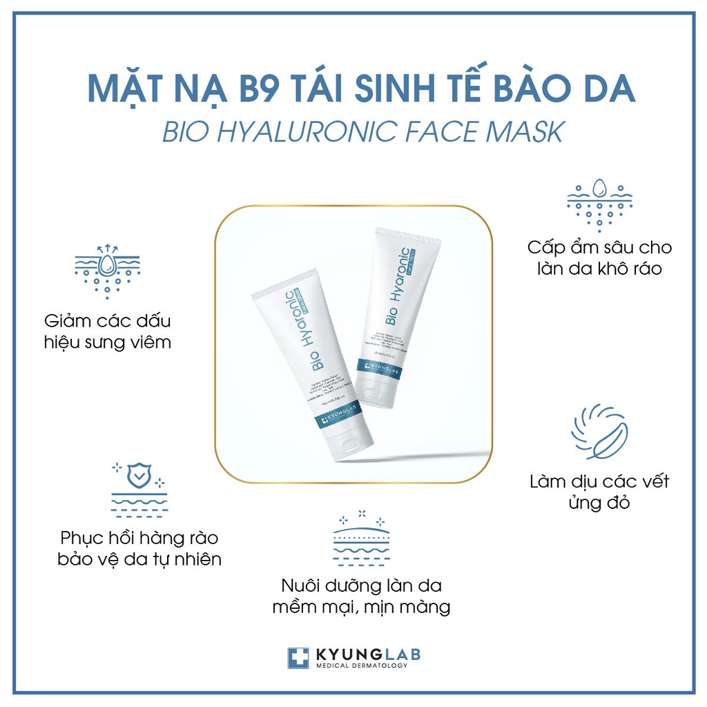 HÀNG NHẬP KHẨU -Mặt nạ Vitamin B9 Kyung Lab Bio Hyaluronic Face Mask dưỡng da cấp ẩm làm dịu da ngừa lão hóa da KyungLab