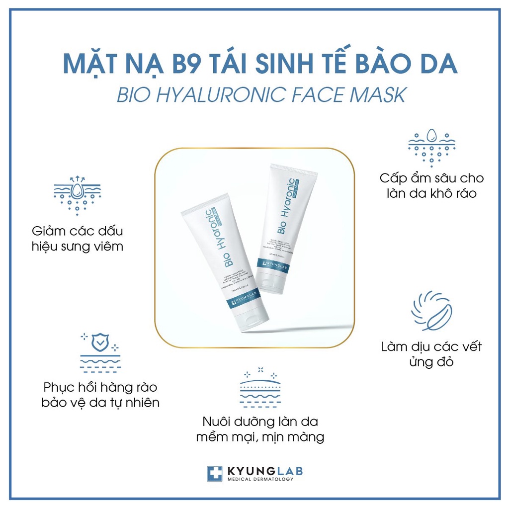 Mask kyung lab chính hãng, mặt nạ B9 Bio Hyaluronic face mask 100ml phục hồi tái tạo da hợp da nhạy cảm giảm kích ứng | WebRaoVat - webraovat.net.vn