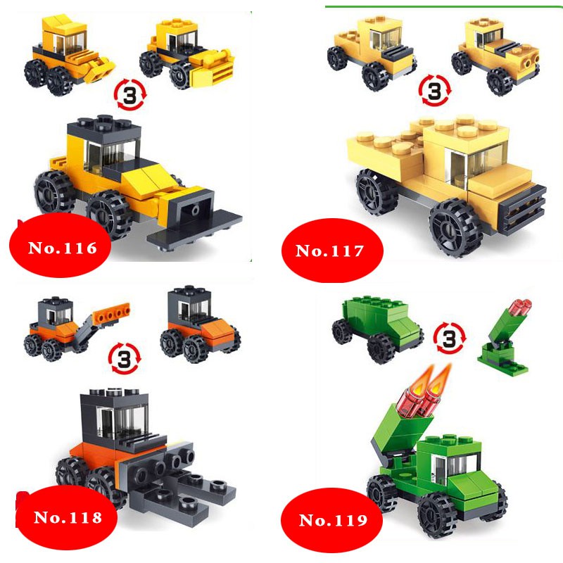 Đồ chơi lắp ghép các loại xe và thú Mini Lego Style