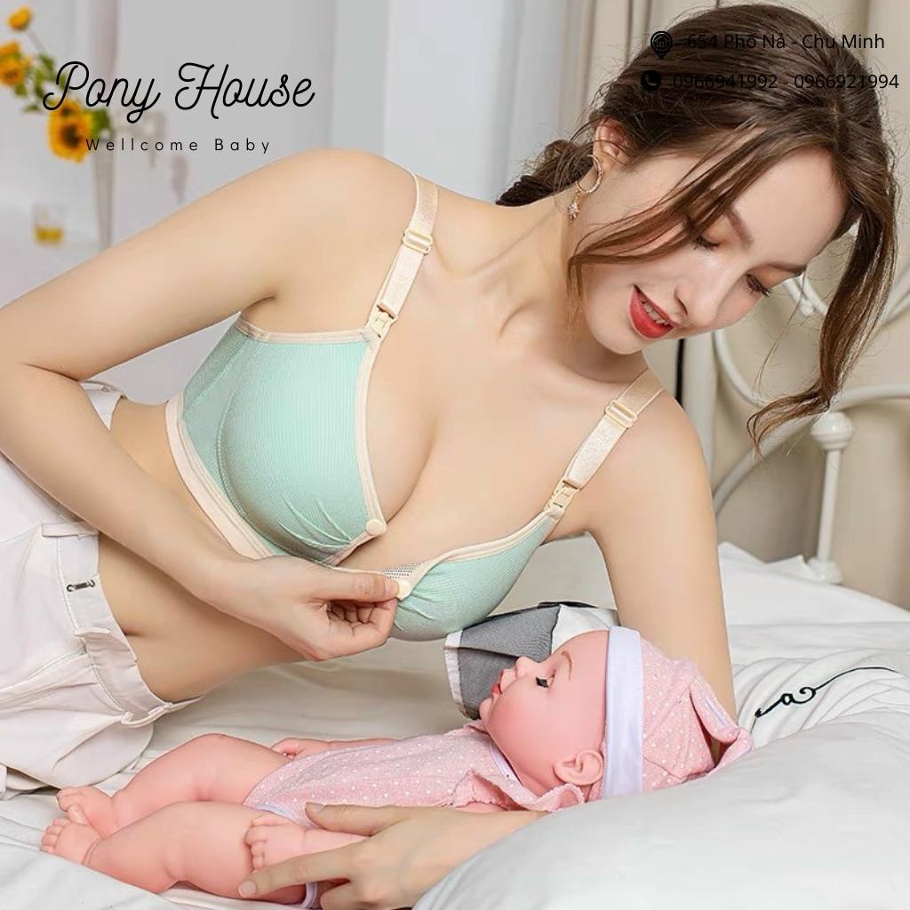 Áo Lót Bầu Cho Con Bú Chất Liệu Tăm Viền Mềm Nhẹ Không Gọng, Form Định Hình, Nâng Ngực Cho Mẹ Bầu Sau Sinhu