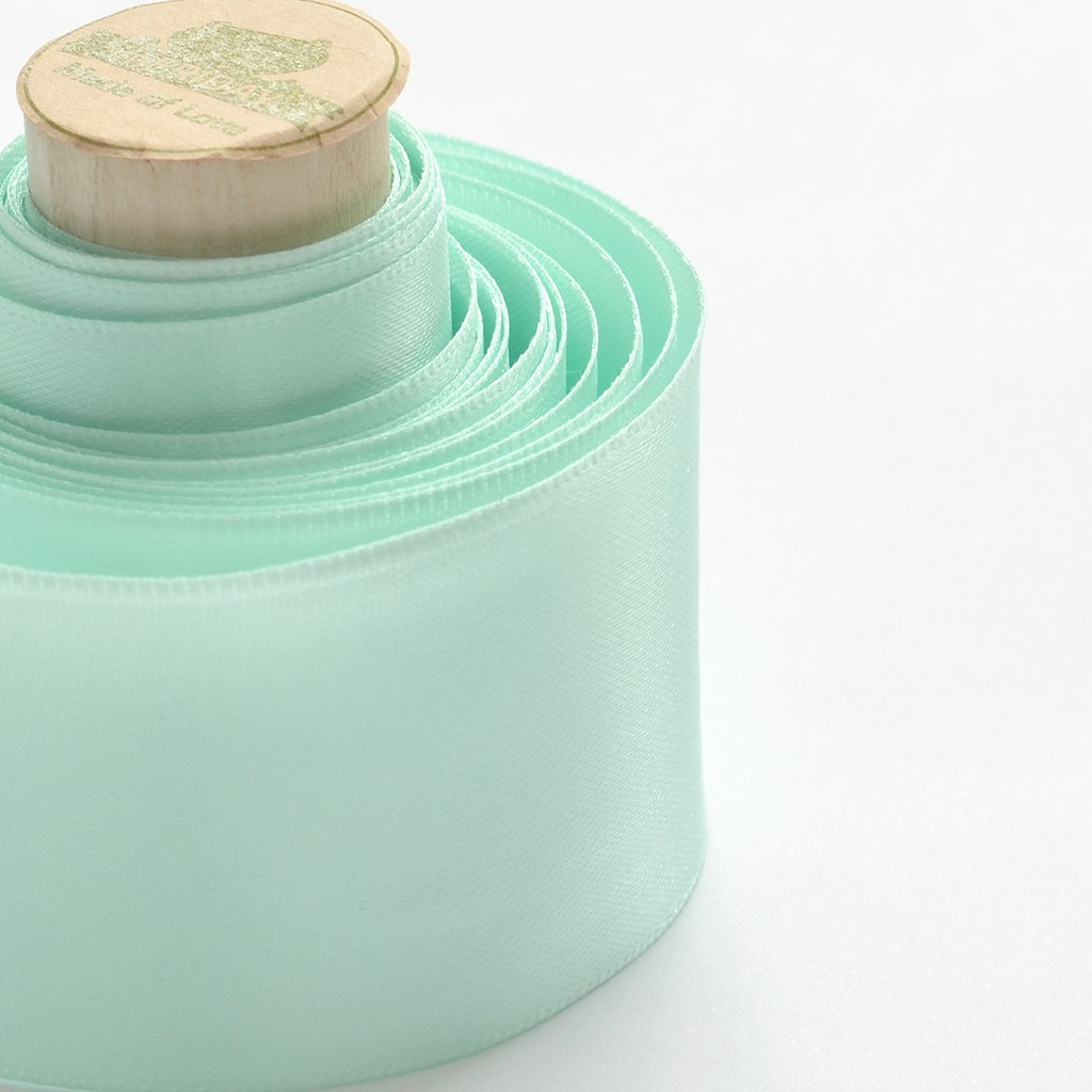 3m ruy băng lụa 4cm xanh ngọc RB79