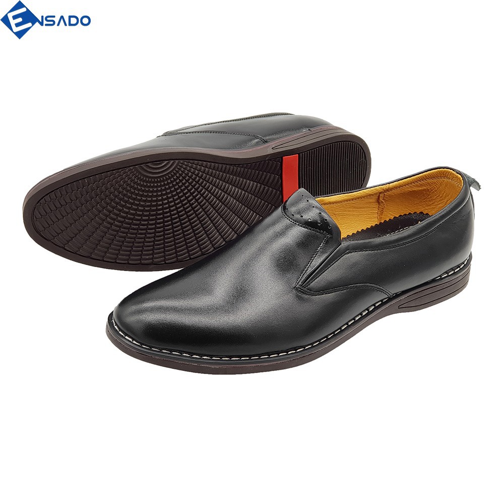 Giày Doctor Nam Boot Nam Cổ Ngắn Da Bò Thật Dáng Đẹp Trẻ Trung Ensado GL0568 (Đen)