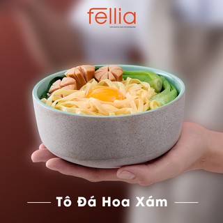 Tô sứ đá hoa Fellia đựng thức ăn họa tiết đá hoa cương sáng tạo _FEL20010