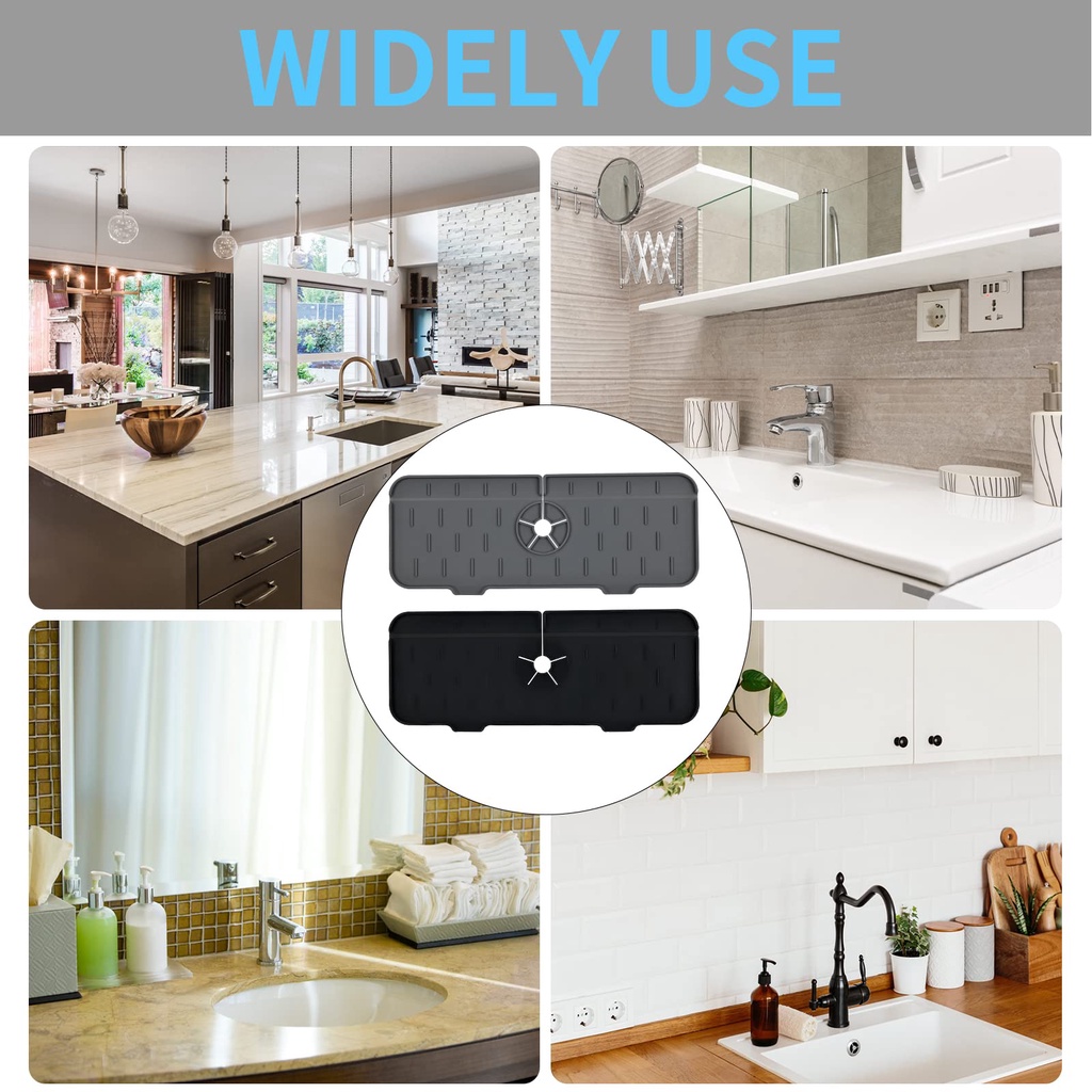 A-LIFE Thảm Silicone Gắn Vòi Nước Bồn Rửa Chén Chống Văng Nước