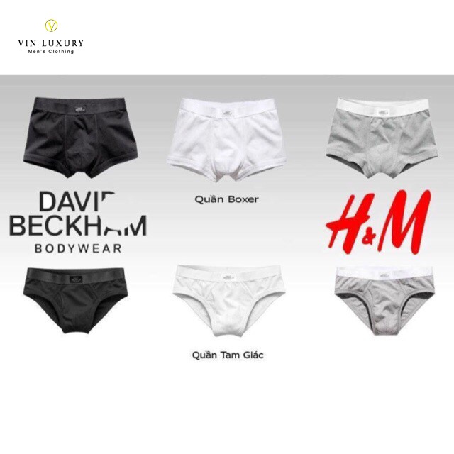 Combo 2 Hộp 6 Quần Sịp David Beckham ( 3 boxer + 3 tam giác ) - Hàng Chuẩn