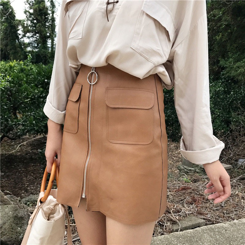 Chân váy da dáng ôm mini Emilyshop