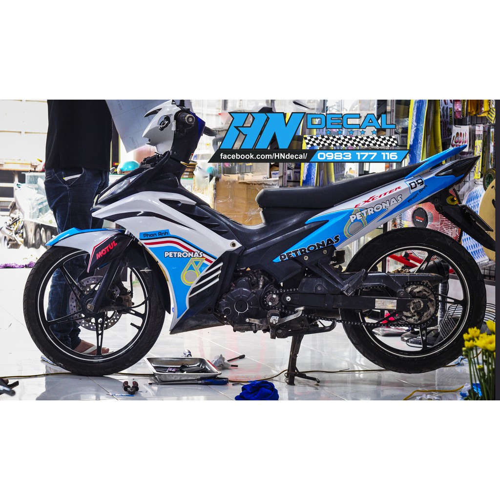 Tem Trùm Exciter 135 Xanh Ngọc Trắng