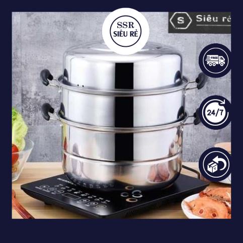 Nồi Hấp Inox 3 Tầng 28cm Cao Cấp (LA91118)