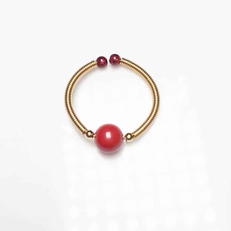 1 Chiếc Nhẫn Đá Thạch Anh Tím 14k Điều Chỉnh Được