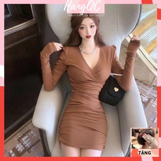 Đầm Body Nhún Vạt Chéo Chất Đẹp