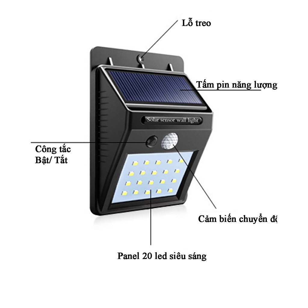 Đèn năng lượng mặt trời chống trộm