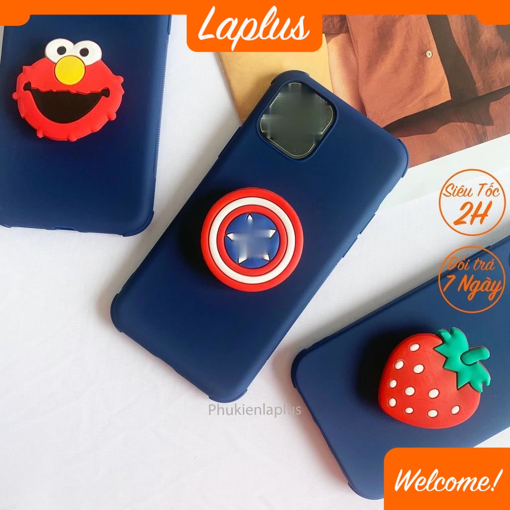 Ốp Iphone chống bẩn nhựa dẻo nhám có giá đỡ /ring màu xanh dành cho Ip 11 / 11 Pro / 11 Promax / 12 / 12 Pro / 12 Promax