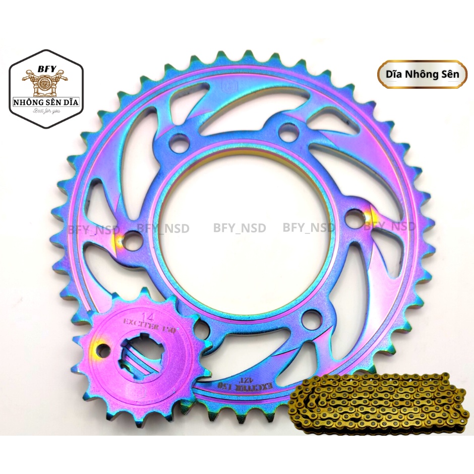 Nhông sên dĩa Exciter 150 - nhông sên dĩa - nhông sên dĩa exciter150 - nhông sên dĩa ex 150 - Ex 150 - Exciter 150 - BFY