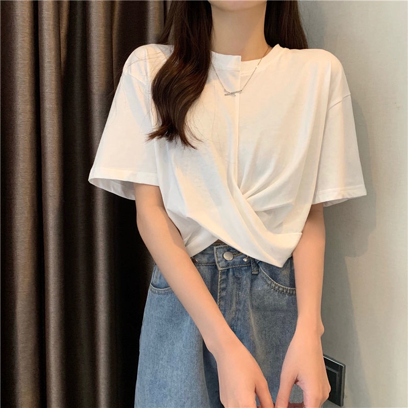 Áo Thun Croptop Tay Ngắn Thời Trang Mùa Hè 2022 Mới Cho Nữ