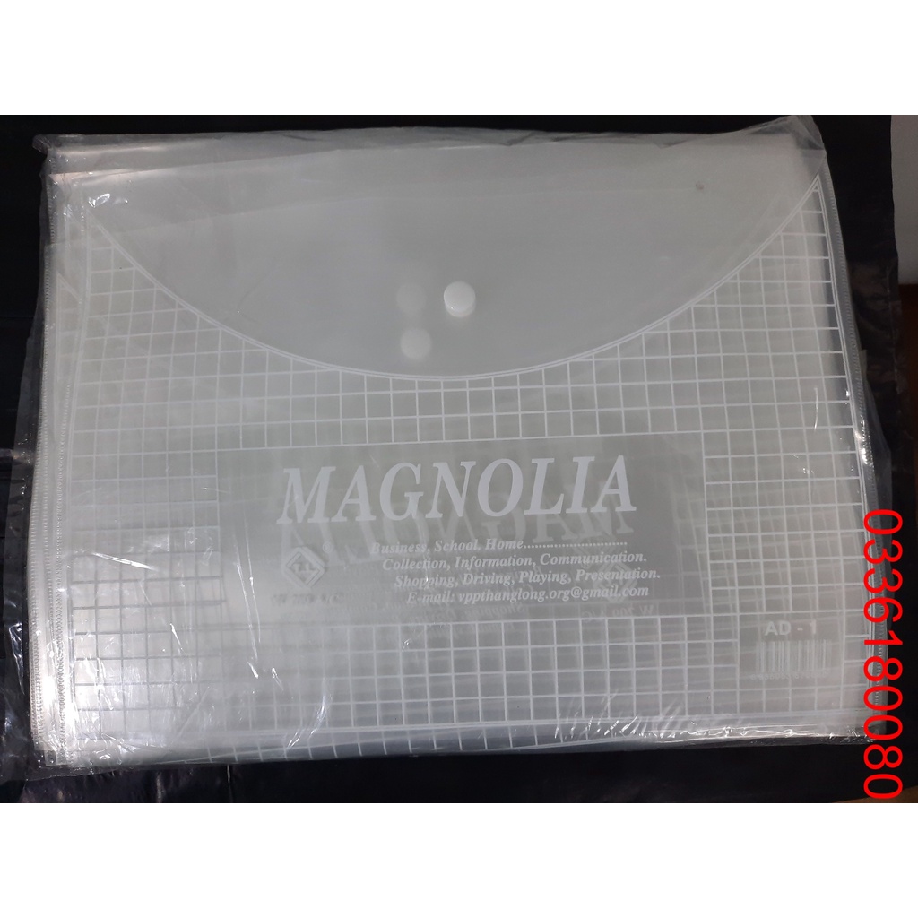 5 Túi clear bag - Túi khuy bấm -  Túi đựng hồ sơ có cúc