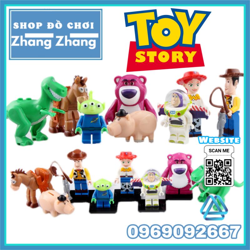 Đồ chơi Xếp hình Toy Story : Câu chuyện đồ chơi Buzz Lightyear - Woody - Jessie Minifigures POGO PG8222