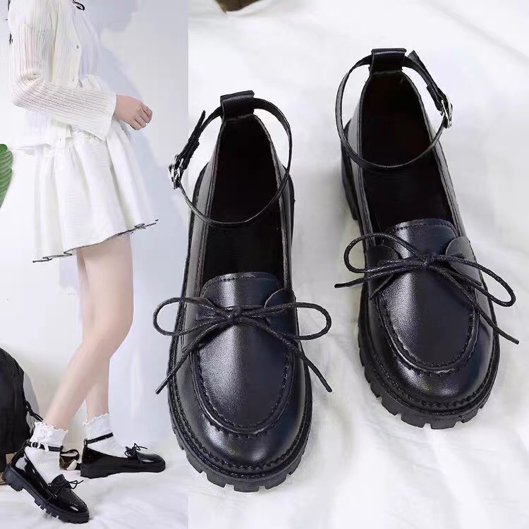 Giày Búp Bê LOLITA Oxford Nữ Da Bóng, Da Lì Phong Cách Ulzzang Hàn Quốc, Đi Chơi Đi Làm, Có Dây Quai Tháo Rời