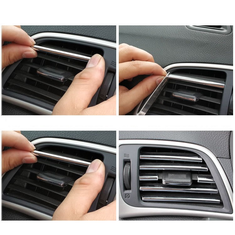 Nẹp viền chữ u mạ crom trang trí ô tô